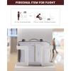 imageLOVEVOOK Carry on Travel Backpack 40L Waterproof Large 17inch Laptop Luggage Daypack as Personal Item Flight Approved Business Weekender Overnight with 3 Packing Cubes Light grayPinkLight Greydark Coffee Color