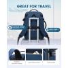imageLOVEVOOK Carry on Travel Backpack 40L Waterproof Large 17inch Laptop Luggage Daypack as Personal Item Flight Approved Business Weekender Overnight with 3 Packing Cubes Light grayPinkDark Blueblack