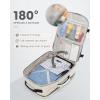 imageLOVEVOOK Carry on Travel Backpack 40L Waterproof Large 17inch Laptop Luggage Daypack as Personal Item Flight Approved Business Weekender Overnight with 3 Packing Cubes Light grayPinkBeigeblack