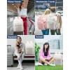 imageLOVEVOOK Carry on Travel Backpack 40L Waterproof Large 17inch Laptop Luggage Daypack as Personal Item Flight Approved Business Weekender Overnight with 3 Packing Cubes Light grayPinkAlight Graypink