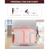 imageLOVEVOOK Carry on Travel Backpack 40L Waterproof Large 17inch Laptop Luggage Daypack as Personal Item Flight Approved Business Weekender Overnight with 3 Packing Cubes Light grayPinkPinkbrown