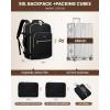 imageLOVEVOOK Carry on Travel Backpack 40L Waterproof Large 17inch Laptop Luggage Daypack as Personal Item Flight Approved Business Weekender Overnight with 3 Packing Cubes Light grayPinkBlackblack