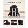 imageLOVEVOOK Carry on Travel Backpack 40L Waterproof Large 17inch Laptop Luggage Daypack as Personal Item Flight Approved Business Weekender Overnight with 3 Packing Cubes Light grayPinkBlackleopard Print