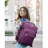 imageLOVEVOOK Carry on Travel Backpack 40L Waterproof Large 17inch Laptop Luggage Daypack as Personal Item Flight Approved Business Weekender Overnight with 3 Packing Cubes Light grayPinkDark Purpleblack1
