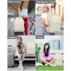imageLOVEVOOK Carry on Travel Backpack 40L Waterproof Large 17inch Laptop Luggage Daypack as Personal Item Flight Approved Business Weekender Overnight with 3 Packing Cubes Light grayPinkBeigeflesh Beige
