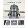 imageLOVEVOOK Carry on Travel Backpack 40L Waterproof Large 17inch Laptop Luggage Daypack as Personal Item Flight Approved Business Weekender Overnight with 3 Packing Cubes Light grayPinkGrayblack