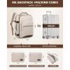 imageLOVEVOOK Carry on Travel Backpack 40L Waterproof Large 17inch Laptop Luggage Daypack as Personal Item Flight Approved Business Weekender Overnight with 3 Packing Cubes Light grayPinkPrimarycoffee