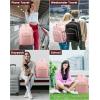 imageLOVEVOOK Carry on Travel Backpack 40L Waterproof Large 17inch Laptop Luggage Daypack as Personal Item Flight Approved Business Weekender Overnight with 3 Packing Cubes Light grayPinkPinkpink