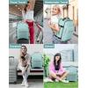 imageLOVEVOOK Carry on Travel Backpack 40L Waterproof Large 17inch Laptop Luggage Daypack as Personal Item Flight Approved Business Weekender Overnight with 3 Packing Cubes Light grayPinkMint Green