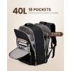 imageLOVEVOOK Carry on Travel Backpack 40L Waterproof Large 17inch Laptop Luggage Daypack as Personal Item Flight Approved Business Weekender Overnight with 3 Packing Cubes Light grayPinkBlackblack
