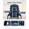 imageLOVEVOOK Carry on Travel Backpack 40L Waterproof Large 17inch Laptop Luggage Daypack as Personal Item Flight Approved Business Weekender Overnight with 3 Packing Cubes Light grayPinkBlue Greenblack