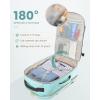 imageLOVEVOOK Carry on Travel Backpack 40L Waterproof Large 17inch Laptop Luggage Daypack as Personal Item Flight Approved Business Weekender Overnight with 3 Packing Cubes Light grayPinkMint Green
