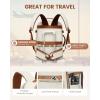 imageLOVEVOOK Carry on Travel Backpack 40L Waterproof Large 17inch Laptop Luggage Daypack as Personal Item Flight Approved Business Weekender Overnight with 3 Packing Cubes Light grayPinkBeigebrown