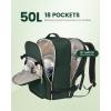 imageLOVEVOOK Carry on Travel Backpack 40L Waterproof Large 17inch Laptop Luggage Daypack as Personal Item Flight Approved Business Weekender Overnight with 3 Packing Cubes Light grayPinkDark Greenblack1