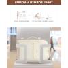 imageLOVEVOOK Carry on Travel Backpack 40L Waterproof Large 17inch Laptop Luggage Daypack as Personal Item Flight Approved Business Weekender Overnight with 3 Packing Cubes Light grayPinkBeigeflesh Beige