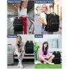 imageLOVEVOOK Carry on Travel Backpack 40L Waterproof Large 17inch Laptop Luggage Daypack as Personal Item Flight Approved Business Weekender Overnight with 3 Packing Cubes Light grayPinkBlackblack