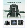 imageLOVEVOOK Carry on Travel Backpack 40L Waterproof Large 17inch Laptop Luggage Daypack as Personal Item Flight Approved Business Weekender Overnight with 3 Packing Cubes Light grayPinkDark Greenblack1