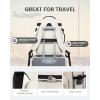 imageLOVEVOOK Carry on Travel Backpack 40L Waterproof Large 17inch Laptop Luggage Daypack as Personal Item Flight Approved Business Weekender Overnight with 3 Packing Cubes Light grayPinkBeigeblack