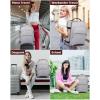 imageLOVEVOOK Carry on Travel Backpack 40L Waterproof Large 17inch Laptop Luggage Daypack as Personal Item Flight Approved Business Weekender Overnight with 3 Packing Cubes Light grayPinkLight Greydark Coffee Color