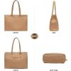 imageLOVEVOOK Laptop Tote Bag for Women 156 Inch Waterproof Leather Computer Bags Business Office Work Briefcase BlackApricot
