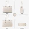 imageLOVEVOOK Laptop Tote Bag for Women 156 Inch Waterproof Leather Computer Bags Business Office Work Briefcase BlackBeige
