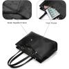 imageLOVEVOOK Laptop Tote Bag for Women 156 Inch Waterproof Leather Computer Bags Business Office Work Briefcase BlackBlack173inch