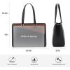 imageLOVEVOOK Laptop Tote Bag for Women 156 Inch Waterproof Leather Computer Bags Business Office Work Briefcase BlackBlackBrown