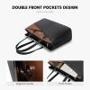 imageLOVEVOOK Laptop Tote Bag for Women 156 Inch Waterproof Leather Computer Bags Business Office Work Briefcase BlackBlackBrown
