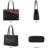 imageLOVEVOOK Laptop Tote Bag for Women 156 Inch Waterproof Leather Computer Bags Business Office Work Briefcase BlackBlackBrown