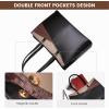 imageLOVEVOOK Laptop Tote Bag for Women 156 Inch Waterproof Leather Computer Bags Business Office Work Briefcase BlackBlackCoffeeLight Brown