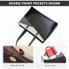 imageLOVEVOOK Laptop Tote Bag for Women 156 Inch Waterproof Leather Computer Bags Business Office Work Briefcase BlackBlackGrayWhite