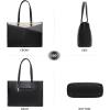 imageLOVEVOOK Laptop Tote Bag for Women 156 Inch Waterproof Leather Computer Bags Business Office Work Briefcase BlackBlackGrayWhite