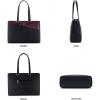 imageLOVEVOOK Laptop Tote Bag for Women 156 Inch Waterproof Leather Computer Bags Business Office Work Briefcase BlackBlackPurple