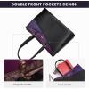 imageLOVEVOOK Laptop Tote Bag for Women 156 Inch Waterproof Leather Computer Bags Business Office Work Briefcase BlackBlackPurpleBlue