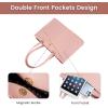 imageLOVEVOOK Laptop Tote Bag for Women 156 Inch Waterproof Leather Computer Bags Business Office Work Briefcase BlackBright Pink