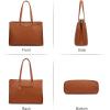 imageLOVEVOOK Laptop Tote Bag for Women 156 Inch Waterproof Leather Computer Bags Business Office Work Briefcase BlackBrown