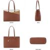 imageLOVEVOOK Laptop Tote Bag for Women 156 Inch Waterproof Leather Computer Bags Business Office Work Briefcase BlackBrownApricotBeige