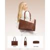 imageLOVEVOOK Laptop Tote Bag for Women 156 Inch Waterproof Leather Computer Bags Business Office Work Briefcase BlackBrownWhitePink