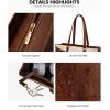 imageLOVEVOOK Laptop Tote Bag for Women 156 Inch Waterproof Leather Computer Bags Business Office Work Briefcase BlackBrownWhitePink