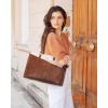 imageLOVEVOOK Laptop Tote Bag for Women 156 Inch Waterproof Leather Computer Bags Business Office Work Briefcase BlackBrownWhitePink