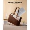 imageLOVEVOOK Laptop Tote Bag for Women 156 Inch Waterproof Leather Computer Bags Business Office Work Briefcase BlackBrownWhitePink