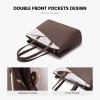 imageLOVEVOOK Laptop Tote Bag for Women 156 Inch Waterproof Leather Computer Bags Business Office Work Briefcase BlackCoffeeBeige