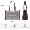 imageLOVEVOOK Laptop Tote Bag for Women 156 Inch Waterproof Leather Computer Bags Business Office Work Briefcase BlackCoffeeBrownBeige