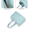 imageLOVEVOOK Laptop Tote Bag for Women 156 Inch Waterproof Leather Computer Bags Business Office Work Briefcase BlackCyanblue