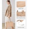 imageLOVEVOOK Laptop Tote Bag for Women 156 Inch Waterproof Leather Computer Bags Business Office Work Briefcase BlackLight Khaki