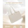 imageLOVEVOOK Laptop Tote Bag for Women 156 Inch Waterproof Leather Computer Bags Business Office Work Briefcase BlackOffwhitepolyester
