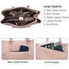 imageLOVEVOOK Laptop Tote Bag for Women 156 Inch Waterproof Leather Computer Bags Business Office Work Briefcase BlackPink