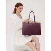 imageLOVEVOOK Laptop Tote Bag for Women 156 Inch Waterproof Leather Computer Bags Business Office Work Briefcase BlackPurple