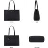 imageLOVEVOOK Laptop Tote Bag for Women 156 Inch Waterproof Leather Computer Bags Business Office Work Briefcase BlackVintage Black