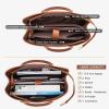 imageLOVEVOOK Laptop Tote Bag for Women 156 Inch Waterproof Leather Computer Bags Business Office Work Briefcase BlackVintage Brown